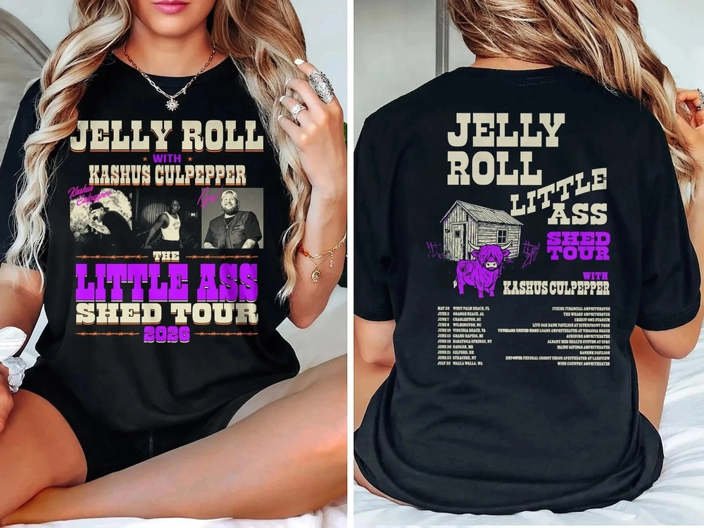 Jelly Roll Little Ass Shed Tour 2026 Concert Graphic T Shirt