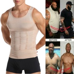 Gym Exercise Mens Vest Tops Slimming Body Shaper Corset Abdomen Compression