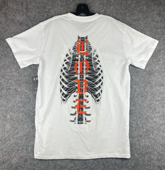 Mens shirt Sz large White Black Red Yellow Gray Kodak skull LOVE New With tags