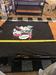 Men’s Outrank Graphic Black Tee Sz 2XL Own Ours Graphic Blue Pink Streetwear