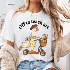 Off To Teach Art Funny Goose Gift For Art Teacher Creactive Educator Appreciatio
