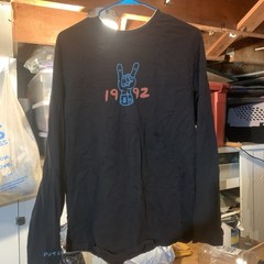 Dutch Bros Tour 1992 Rock Hand Brown Double Sided Long Sleeve