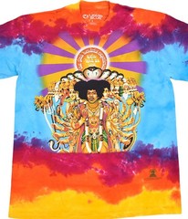 Jimi Hendrix Axis Bold As Love Tie-Dye T-Shirt Liquid Blue