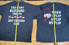 Dairy Queen Gray Employee Shirt Size XL Too Many Blizzard Treats Not Enough Time