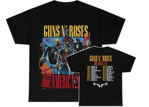 Tour 2023 Roses Guns T-Shirt N’ New Gnr Concert World American North S-5XL