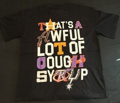 That’s A Awful Lot Of Cough Syrup Logo Graphic Print Crew Neck T-Shirt Black L