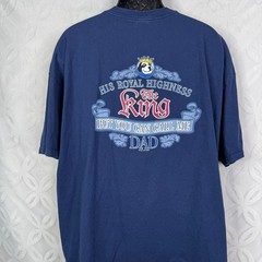 Vintage 90s Big Dogs The King You Can Call Me Dad Big & Tall Tee Size 3XLT