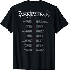 ( Front & Back ) Evanescence 2026 World Tour Date Back Unisex T-Shirt