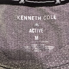 Kenneth Cole Slim Tech Pocket Tee Crew 4 Way Stretch Active Shirt Gray Mesh NWT