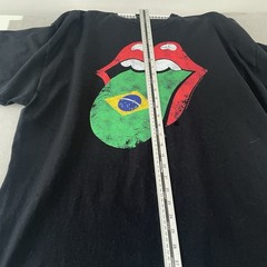 Official Rolling Stones Brazil Tongue Lips T Shirt 2XL XXL Black 2013 Bravado UK