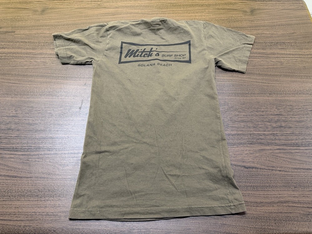 Mitch’s Surf Shop – Solana Beach, California – Olive Green T-Shirt – XS