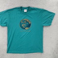 Vintage Hanes Heavyweight 50/50 Men’s L Green T Shirt 1996 Walk In Any Language