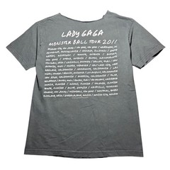 Lady Gaga Monster Ball Tour 2011 Concert T-Shirt Cropped Band Merch Y2K