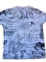 Hugo Boss Red Label Men’s White Dulive Logo Graphic Crew-Neck T-Shirt