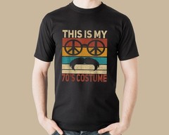 This Is My 70s Costume Styles Vintage Men 70’s Disco Outfit Gift Him Her T-shirt