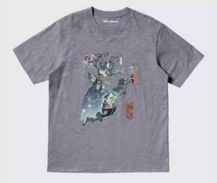 UNIQLO Ukiyo-E Dark Fantasy Museum of Fine Arts Boston Men’s Graphic Tee Gray M