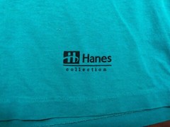 VINTAGE 90’s HANES COLLECTION POCKET T SHIRT MENS MEDIUM BLUE 1990’s e