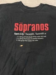 Vintage Sopranos Shirt Mens Large Black Family HBO Promo Crime Drama 2001 Y2K