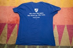 2024 Joe Biden / Kamala Harris Blue L T-Shirt 100% Cotton Sponsored By AFT.