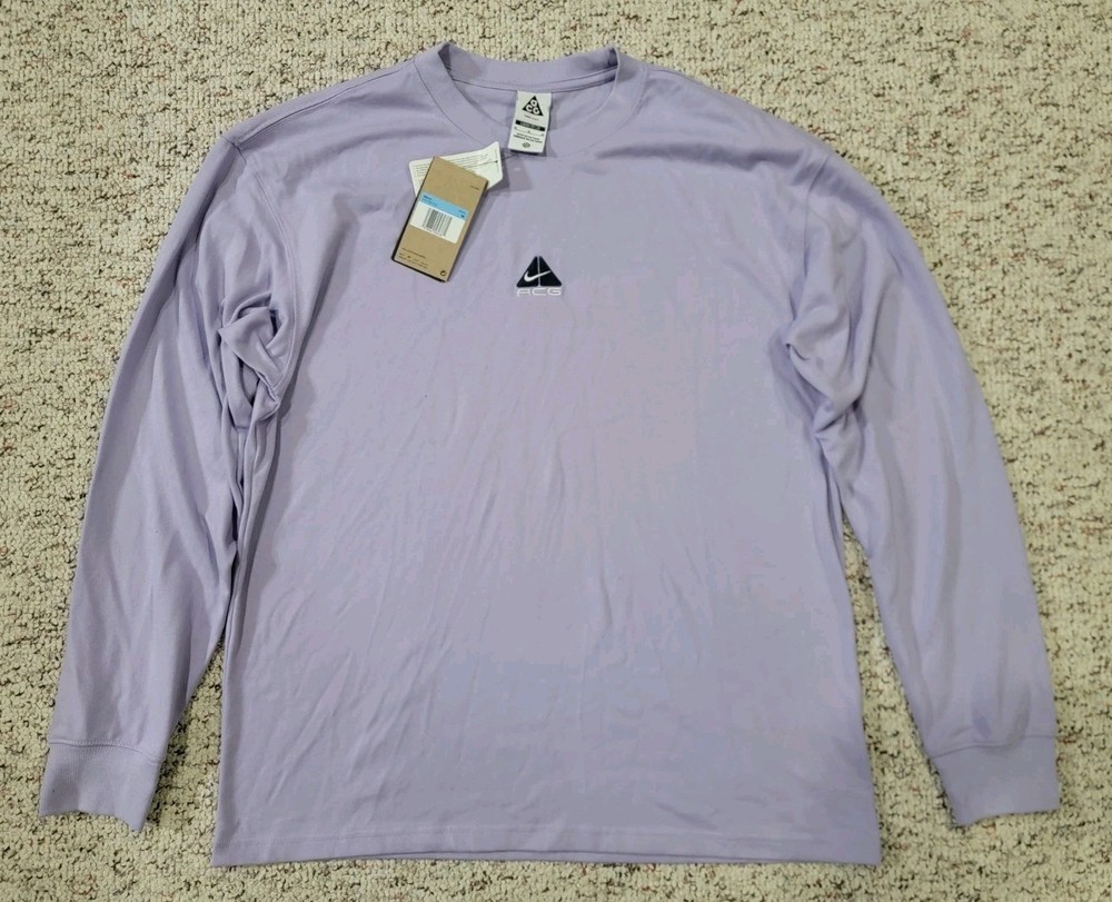 Nike ACG Lungs Long Sleeve T-Shirt Light Purple DR7753-515 Men’s Size Medium