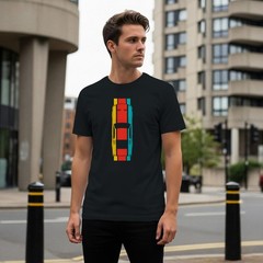 Retro Sports Car Stripe Art Men’s T-shirt