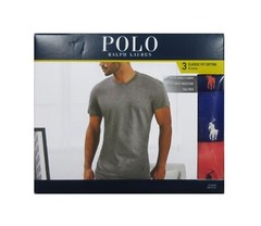 Polo Ralph Lauren Men’s Navy-Royal-Red Classic Fit Crew-Neck 3 Pack Shirt