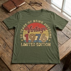 Retro 50th Birthday 1976 50 Year Old Birthday Party Unisex T-Shirt TA79