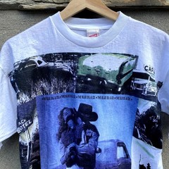 Vintage Cowboy Horse Western All Over Print 80s Movie T Shirt Size Small