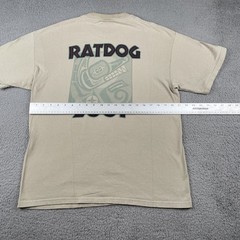 Vintage Rat Dog Music 2001 Band Shirt Live Front & Back Print Large Y2K Brown