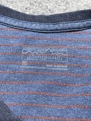 Patagonia Men’s M Blue Striped Long Sleeve Henley T-Shirt Casual Outdoor Top