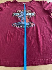Harley Davidson Muscle Dog Tattoo Red Short Sleeve T-shirt SZ L See Description
