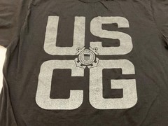 United States Coast Guard USCG Black T-Shirt Men’s Size XL Bayside 100% Cotton