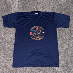 Vintage Golden Triangle Large Men’s Navy Blue T Shirt Streetwear Unworn