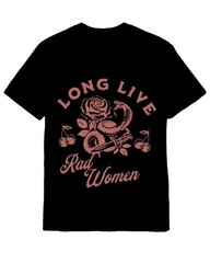 Long Live Rad Women Graphic Tee Snake Dagger Rose Feminism Girl Power T-Shirt