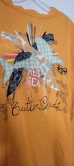 Artful Dodger Cutter Lads Red Sea Men’s 2XL Orange Y2K Grunge Streetwear T-shirt