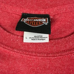 Harley Davidson Mens L Red Palm Beach FL Biker Sun No Slip Super Grip T-Shirt