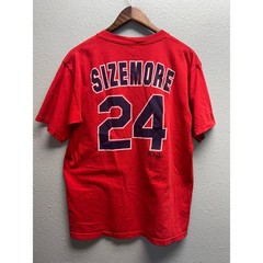 Vintage Cleveland Indians Shirt Grady Sizemore #24 MLB Red Tee VTG 2007 Medium