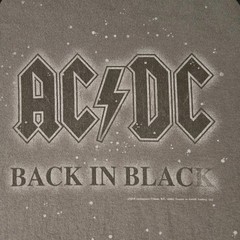 Vtg Aces and Eights AC/DC 2006 Back In Black Raglan T-Shirt Men’s XL Gray/Black
