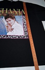 Shania Twain Shirt L/XL Black Graphic T Country Music Singer Cat Print