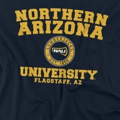 Northern Arizona University Adult T-Shirt Circle Logo, Navy, S-5XL