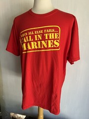 UNITED STATES MARINES Official “When All Else Fails Call In The USMC” T-Shirt XL