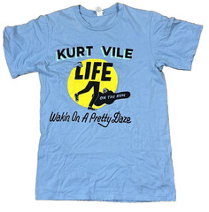Kurt Vile Life On the Run Short Sleeve Cotton Blue All Size T-Shirt BT369