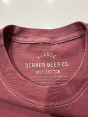 Denver Beer Co Graphic Tee Mountain Scene Washed Red XL Pre-Owned