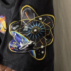 Hudson Outerwear NASA Shirt Size Adult Large Black, Multiple Patches