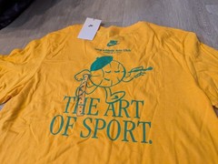 Nike The Art Of The Sport T Shirt Yellow Mens Medium NWT