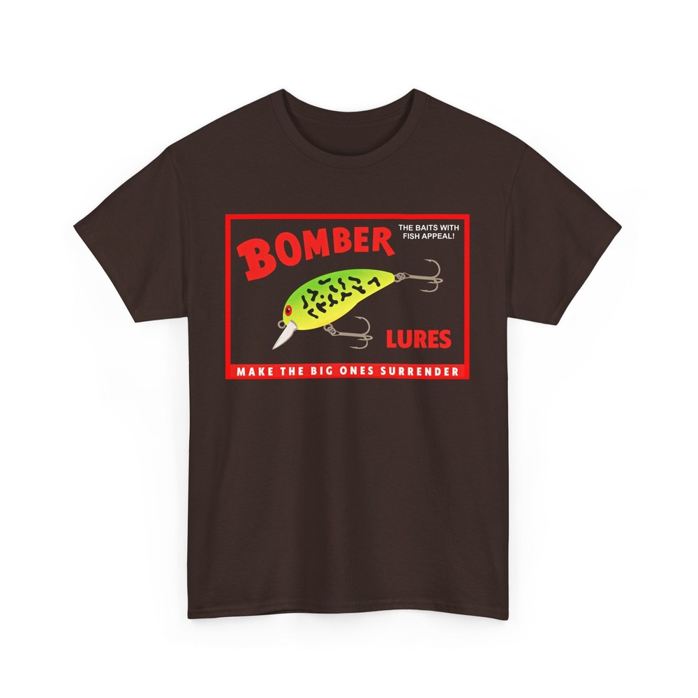Bomber Lure Vintage Striper Fishing Heddon Tee Rebel Bait Tackle Retro T-Shirt