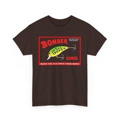Bomber Lure Vintage Striper Fishing Heddon Tee Rebel Bait Tackle Retro T-Shirt