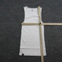 EKKOVISION Shirt Mens 2XL White Sleeveless Round Neck Cotton Spandex Beater NWOT