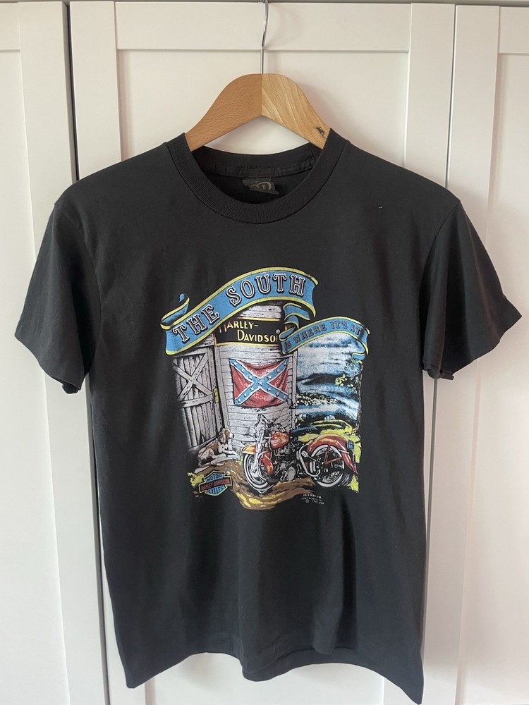 Vintage 1991 Harley Davidson 3D Emblem T-Shirt M Black