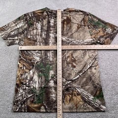 Realtree Shirt Mens Medium Brown Xtra Camo Performance Tech Hunting Short Sleeve